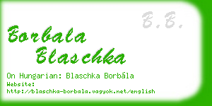 borbala blaschka business card